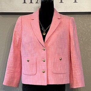 Pink Talbots Blazer w/Gold Buttons Size 10 EUC